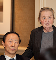 Wang Jiarui with Albright before Texas