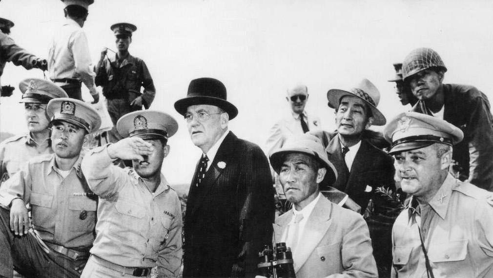 John Foster Dulles at the 38th Parallel, 1950 | Image links to Bruce Cumings, _Korea's Forgotten Nuclear Threats_