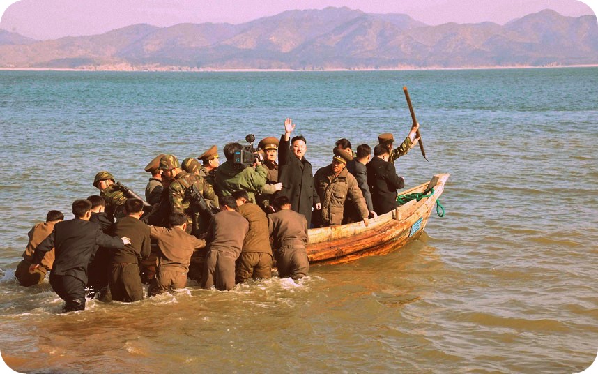 So is this how you form a domain consensus? Kim goes sailing | Image: KCNA