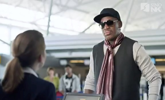 Rodman buys a one-way ticket to paradise. | Image: Foot Locker’s YouTube Channel